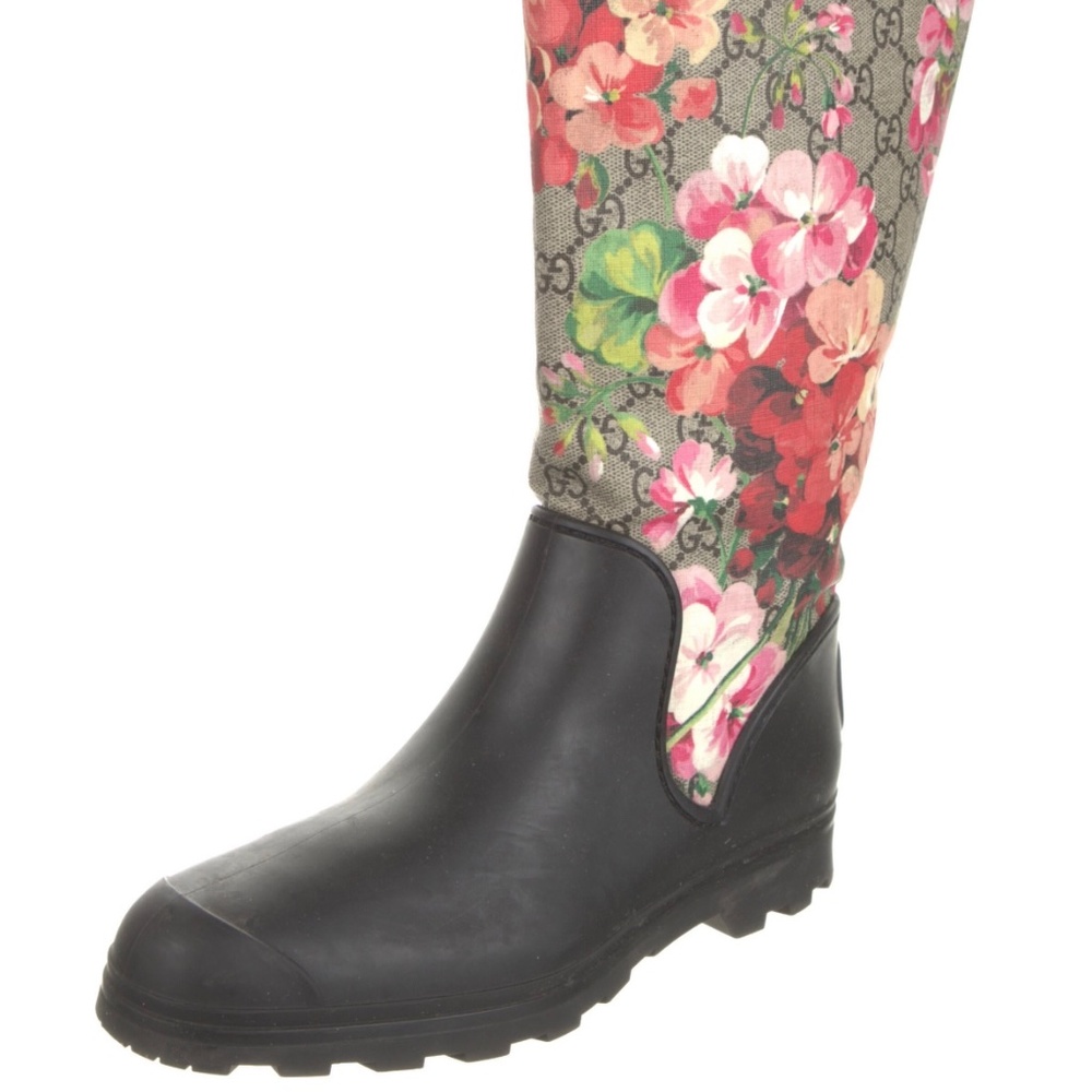 Gucci Rubber Printed Rain Boots